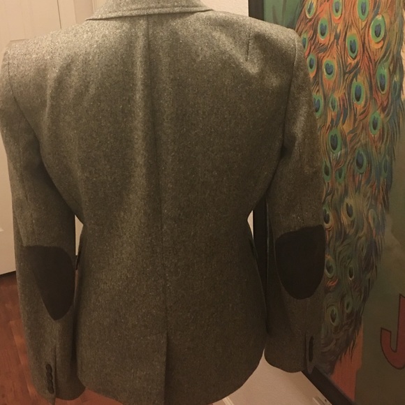 J. Crew Wool Blazer with Suede Elbow Patches - Picture 2 of 6