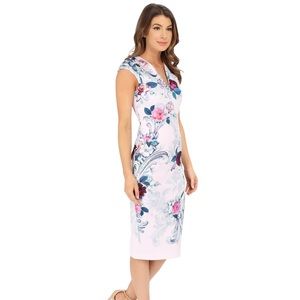 Ted Baker Blush Sophiah Acanthus Scroll Midi Dress