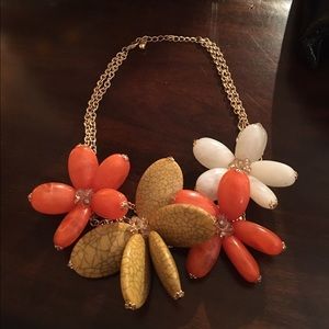 Chunky flower statement necklace