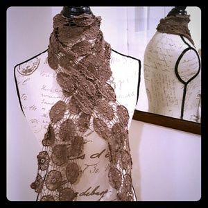 Natural Life crocheted scarf 100% cotton