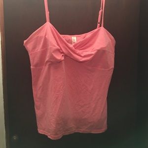 Spaghetti strap shirt.