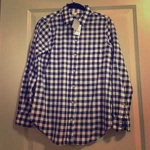 J Crew Black and White Button Down!