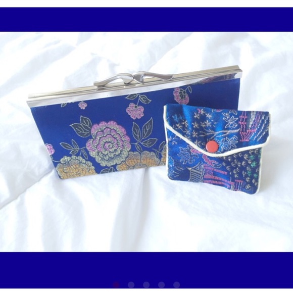 Asian Silk Clutch w/bonus purse