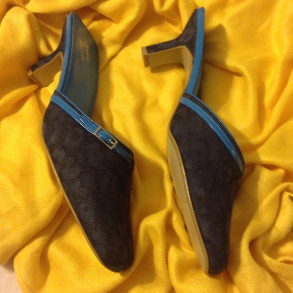 Susan Lucci Denim Cheetah Squared Toe Slip-On 9.5W - Picture 3 of 4