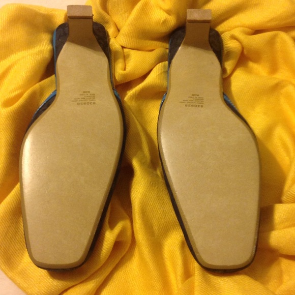 Susan Lucci Denim Cheetah Squared Toe Slip-On 9.5W - Picture 4 of 4