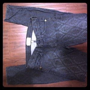 Current/Elliott Brocade Skinny Ankle Jeans