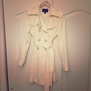 London Fog Off-White Trench Coat
