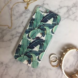 Banana palm leaf jungle print iPhone 6 6s case