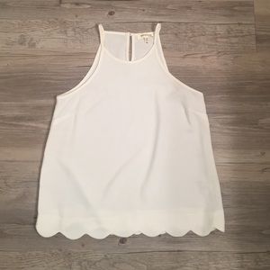 White Wavy Trim Top