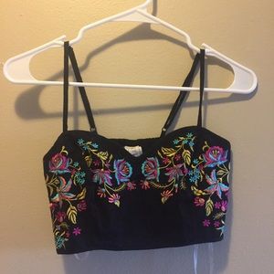 PacSun Me To We Embroidered Crop Top, Sz. XS