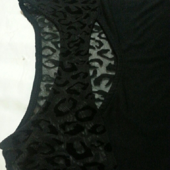 Sheer Longsleeve Little Black Casual Dress - Picture 2 of 2