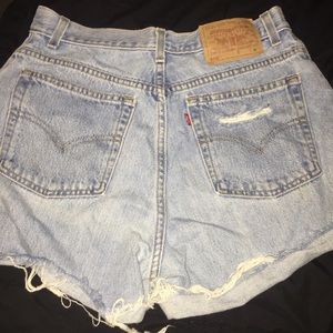 Vintage Distressed High-Waisted Levi Shorts