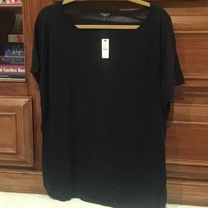 NWT Talbots Black Short Sleeve Sweater
