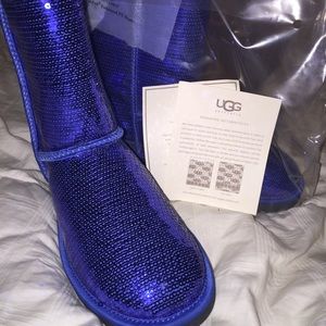 *NEVER WORN* Short Blue Sequined UGGs SALE PENDING