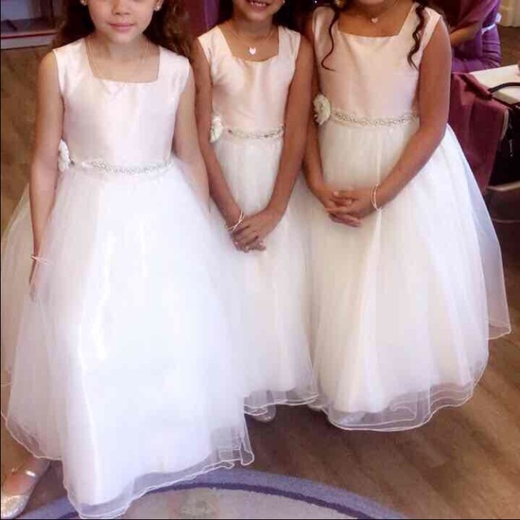 Flower girl dress blush/ivory