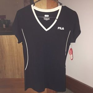 Workout top with headphone holder