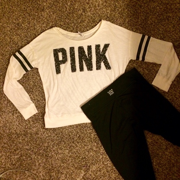 Cream Victoria's. Secret Pink long sleeve top