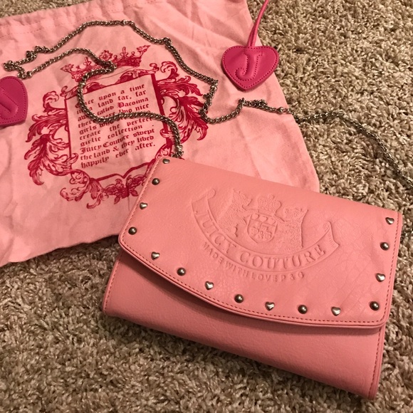 Juicy Couture Pink Clutch Chain Purse
