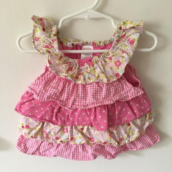 Pink Floral & Gingham Top