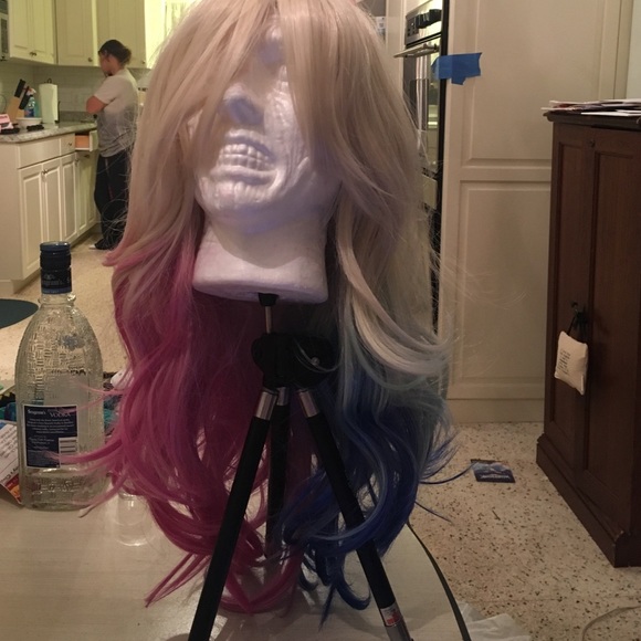 Hand Dyed Synthetic Harley Quinn Suicide Squad Wig