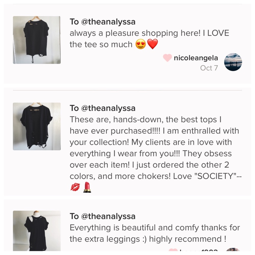 BEST SELLER 🥀 Black Distressed Tee - Picture 7 of 8