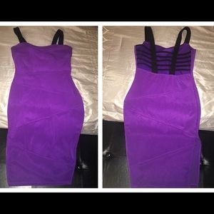 Purple midi dress