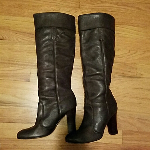 Miss Sixty "Bliss" dark grey knee high boots