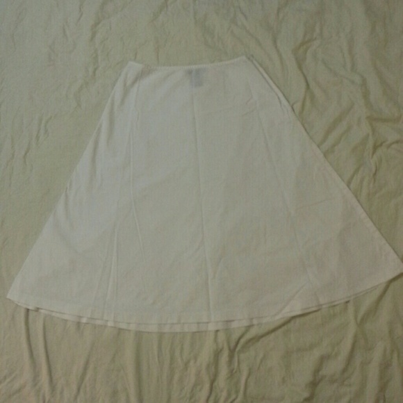 Side Zip White Retro Flare Skirt - Picture 1 of 2