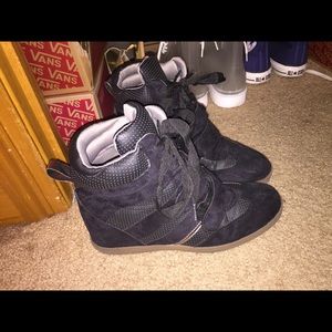 Black Sneaker Wedges