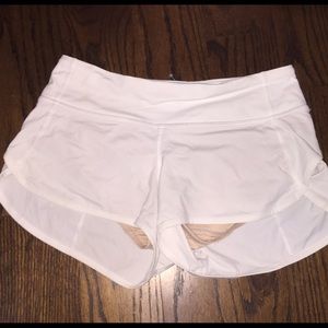White lululemon shorts