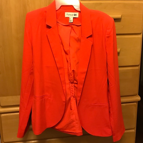 Neon Orange Forever 21 Blazer