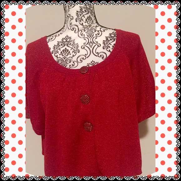 🎉NEW ITEM!🎉 Festive Red Bolero Jacket/Sweater