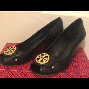 Tory Burch Black Wedges Size 7