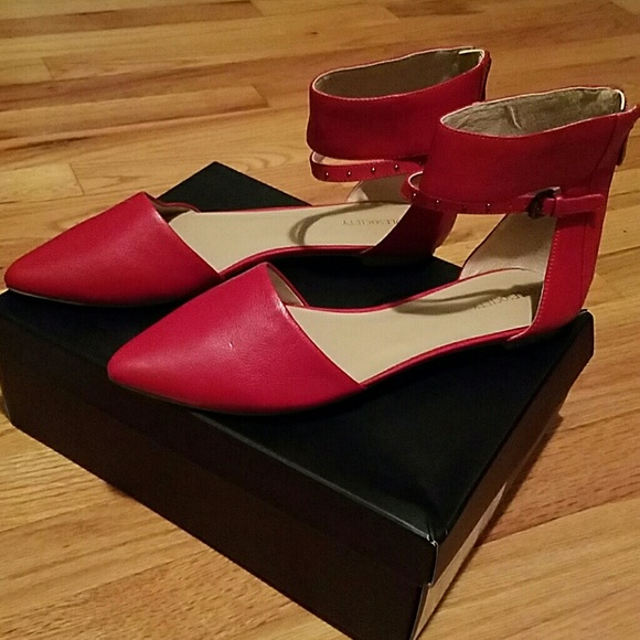 Sole society red 'So-Alyse' flats