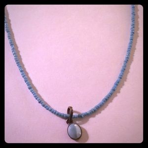 Simple Aqua blue necklace