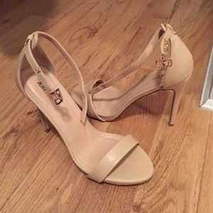 Just Fab Nude Strap Sandal Heel