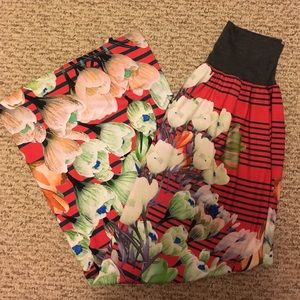 Anthropologie cotton, floral maxi skirt