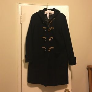 J.Crew wool cashmere toggle coat with hood