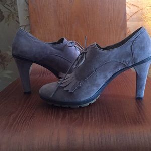 Grey Suede Booties.