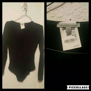 Black charlotte russe bodysuit.