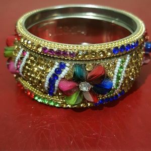 3 Piece Flower Bangle Set