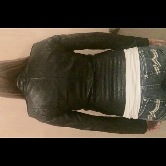 Guess los Angeles leather moto jacket