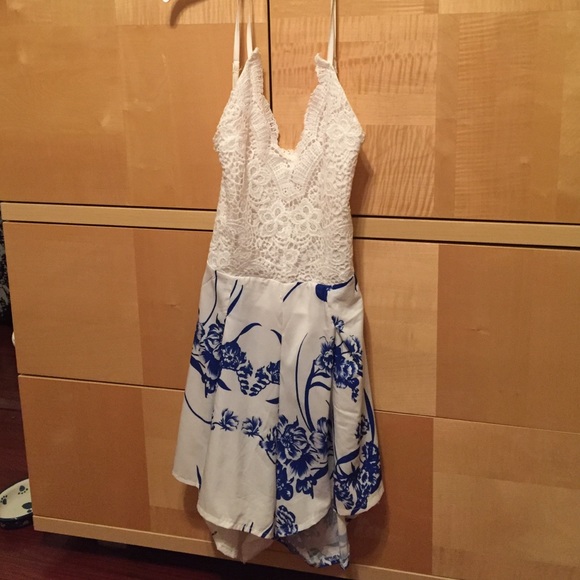 Lace and floral romper