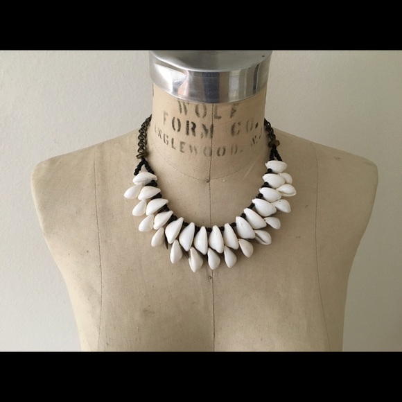 Handmade shell statement necklace