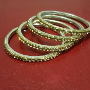 Golden Bedazzled Bangles from India (LIMITED)