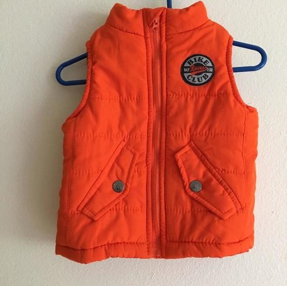 Orange puffer vest