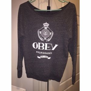 Obey off-shoulder sweatshirt