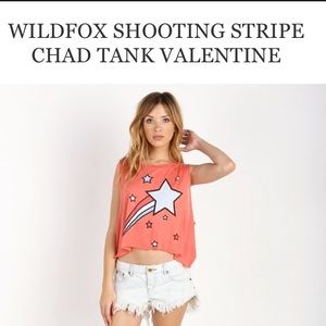 Wildfox Shooting Stripe Chad Tank Valentine