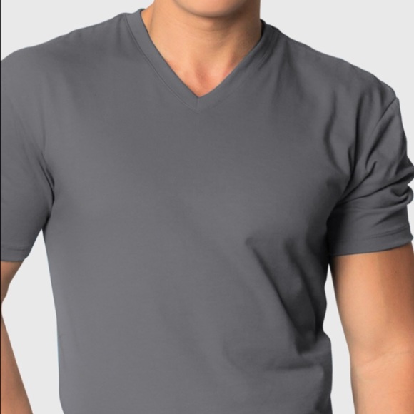 New Men's Fitted V-Neck T-Shirt