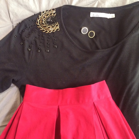 Madewell Embellished Shoulder Long Sleeve Top